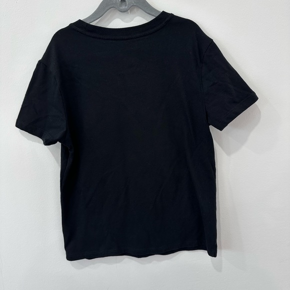 Cat & Jack Black T-Shirt with Halloween Dinosaur Skeleton Graphic - Size M (8) - Picture 4 of 5